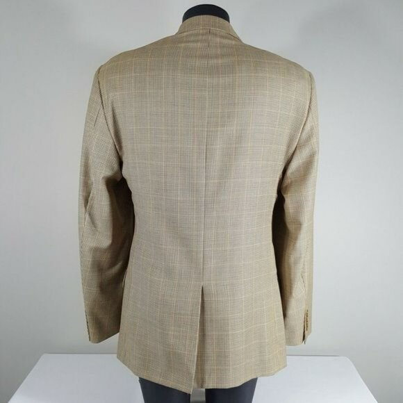 Brooks Brothers Worsted Wool Houndstooth Plaid Suit Sport Coat Jacket Blazer 44 - Picture 4 of 8